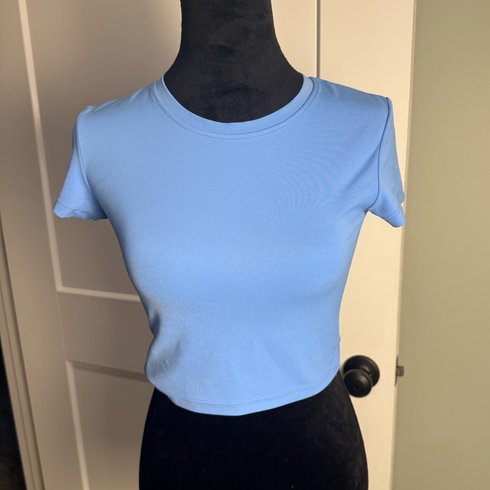 PARAGON RecStretch Short Sleeve Crop top blue